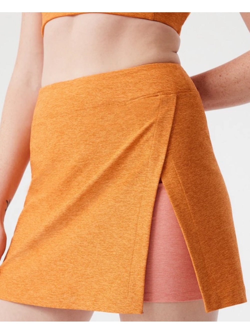 Outdoor Voices Court Mini Skort Skirt Orange Golf Tennis Athleisure Size Small
